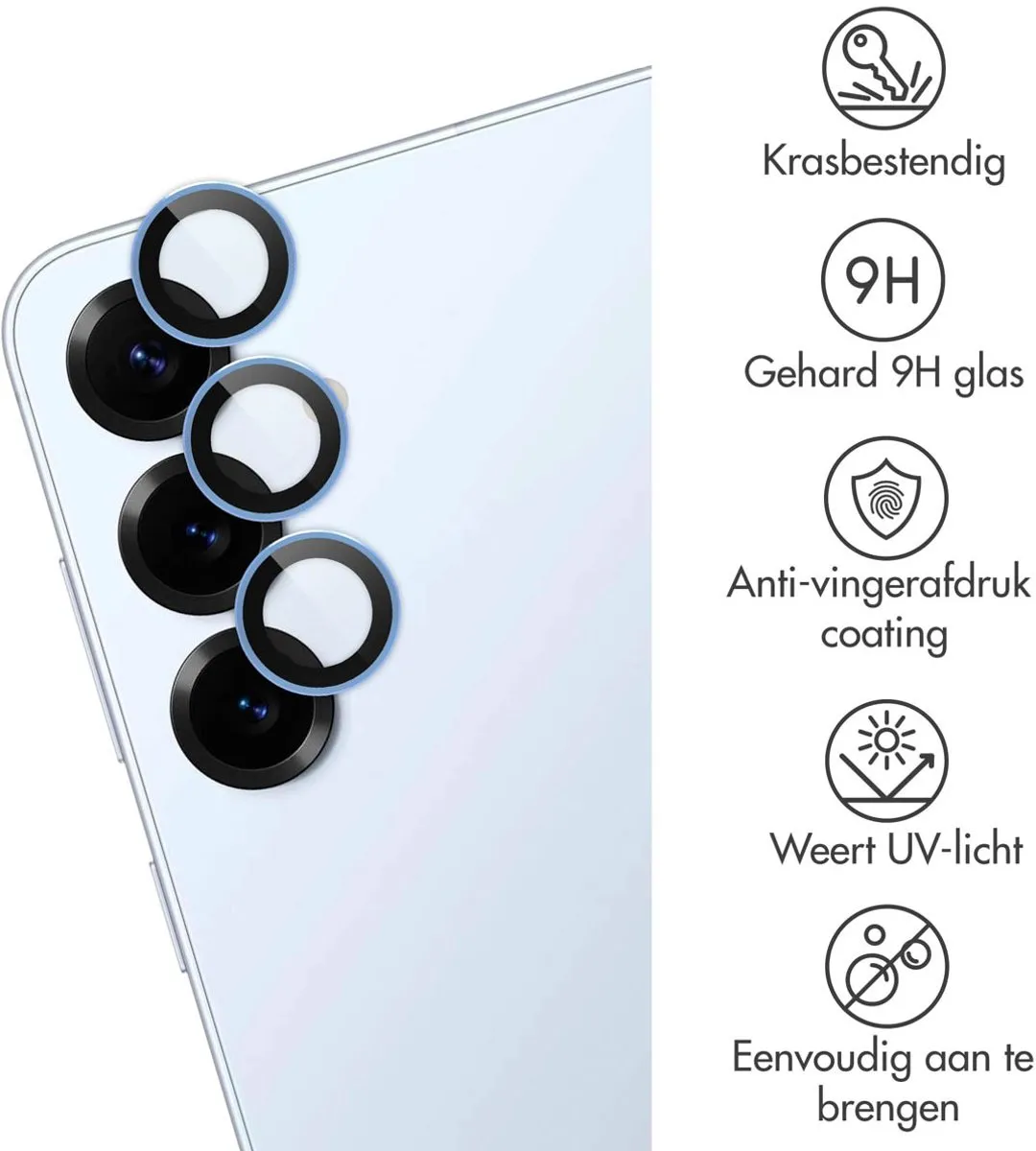 imoshiion Camera Lens Protector Samsung Galaxy S25 Plus - 2 Stuks - Icyblue