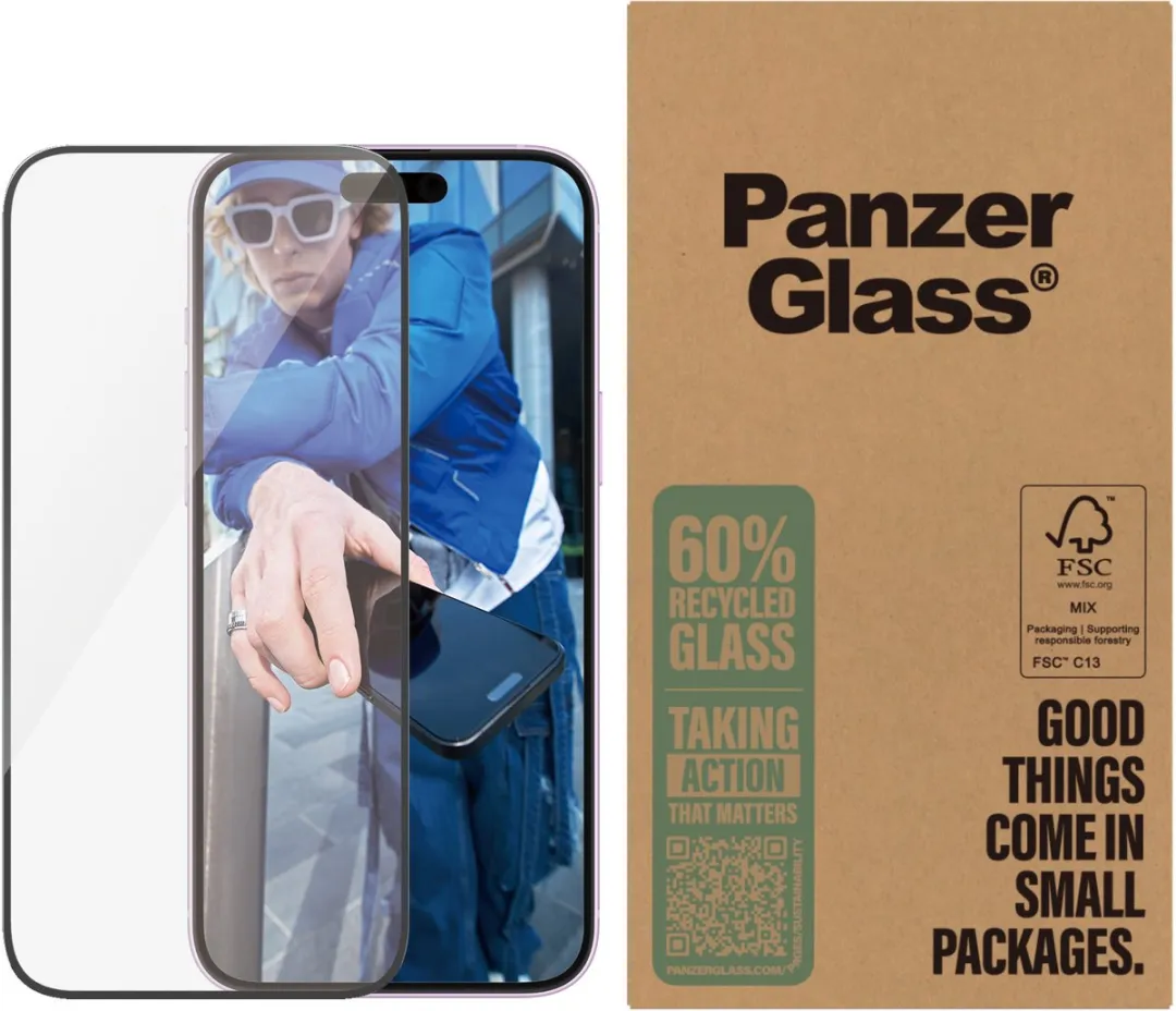 PanzerGlass iPhone 15 Plus Schermbeschermer - 50 Stuks - Doorzichtig
