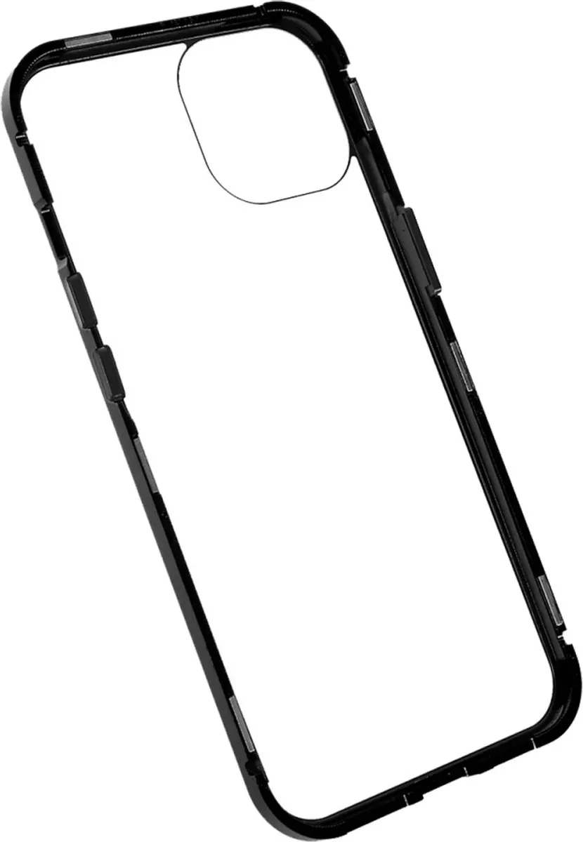 Just in Case Magnetic Glashoes iPhone 14 - Zwart/Transparant