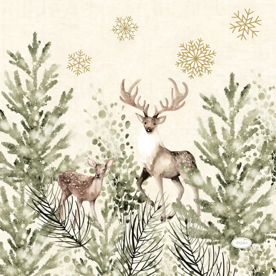 Servet 33x33 cm elegant deer 20 stuks Duni