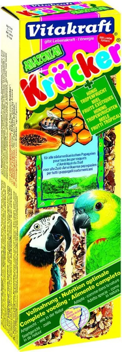Vitakraft Papegaaikracker Honing & Fruit - 2 Stuks