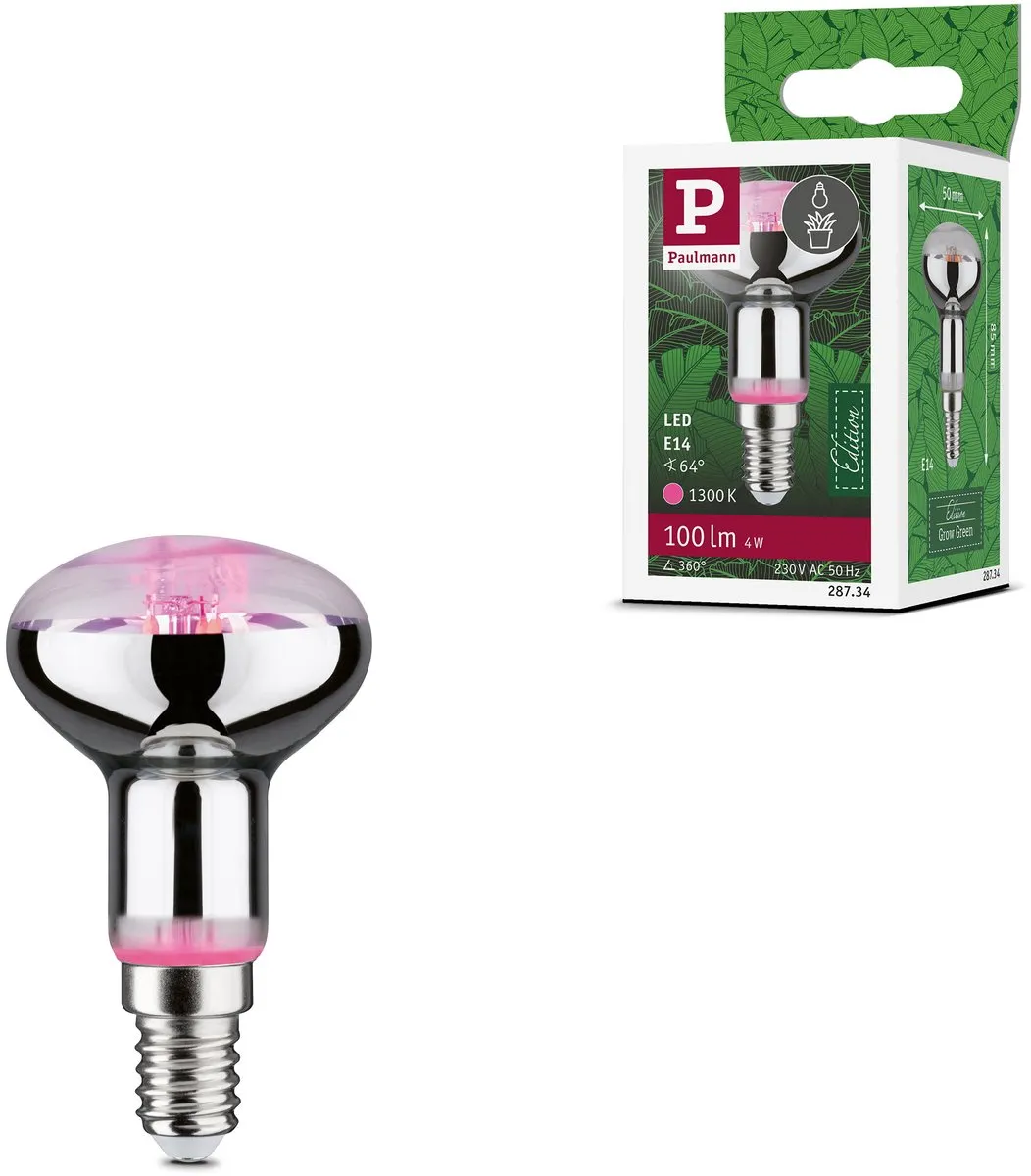 Paulmann Grow Green Edition LED Reflector E14 4W 1300K - Roze Groeilicht