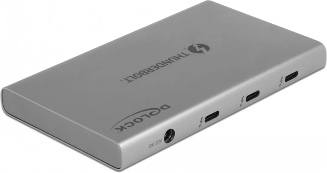 Delock 64157 Thunderbolt 4 Hub - 3x USB-C 8K - Grijs