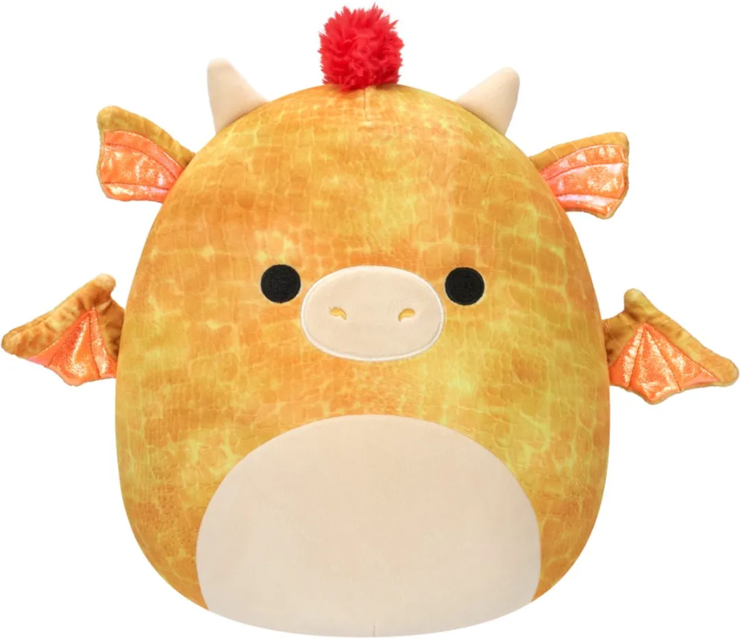 Squishmallows Geel Textured Dragon 40cm Pluche