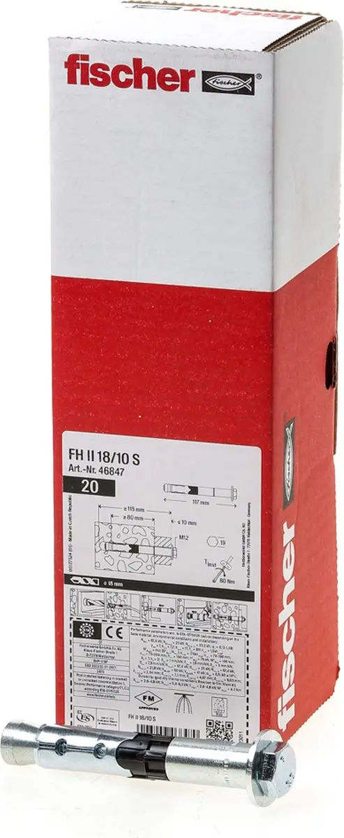 Fischer FH II 18/10 S Veiligheidsanker - 20 stuks - afbeelding 5 van 6