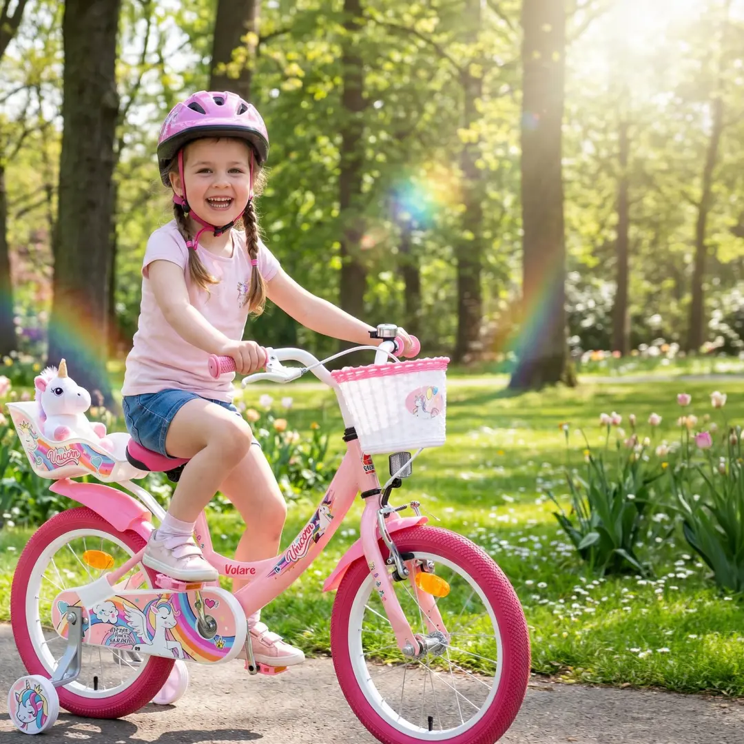 Volare Unicorn Kinderfiets 12 inch - Meisjes - Groen - afbeelding 2 van 6
