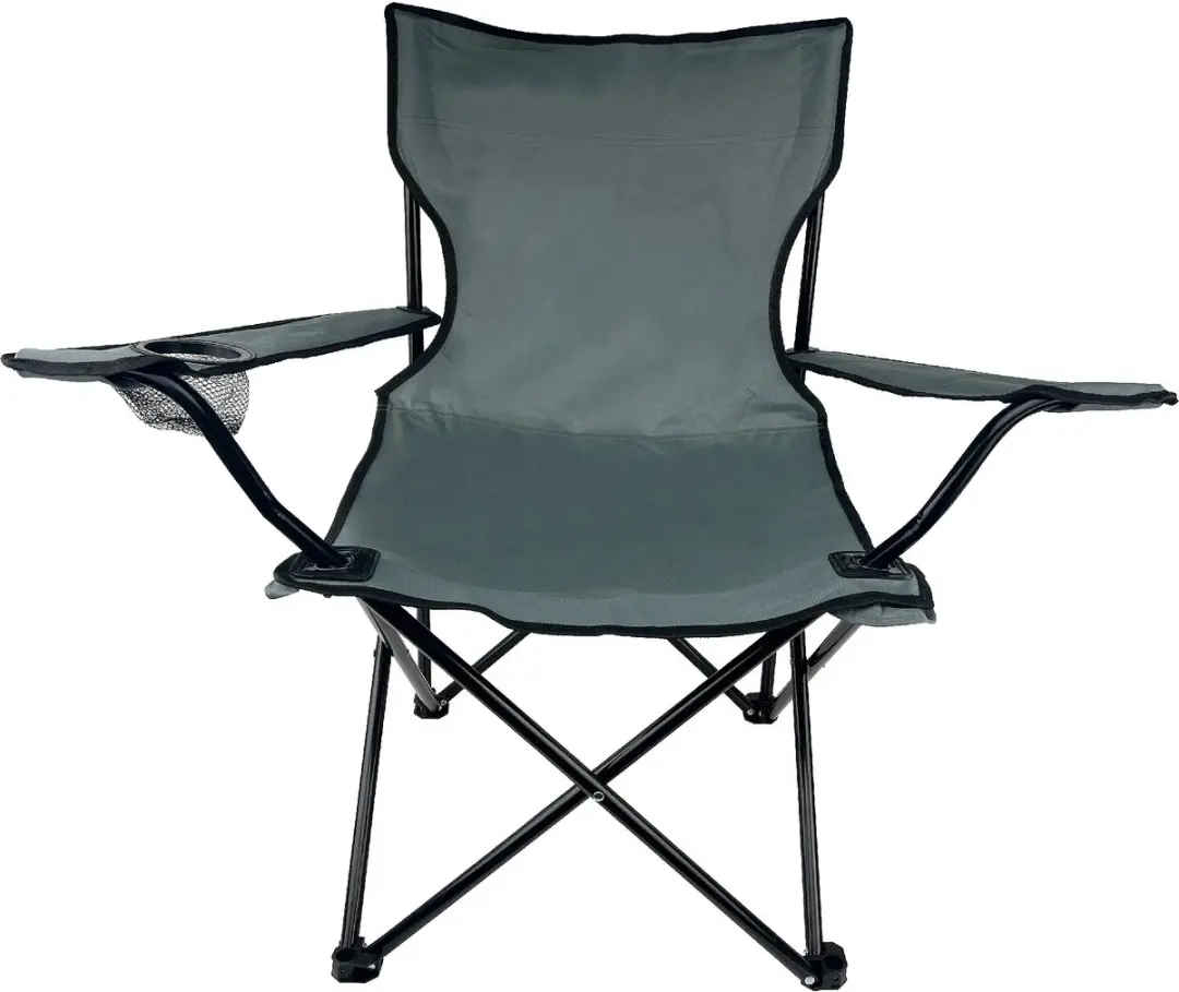 Benson Campingstoel 50 x 50 x 80 cm grijs van sterk 600D polyester