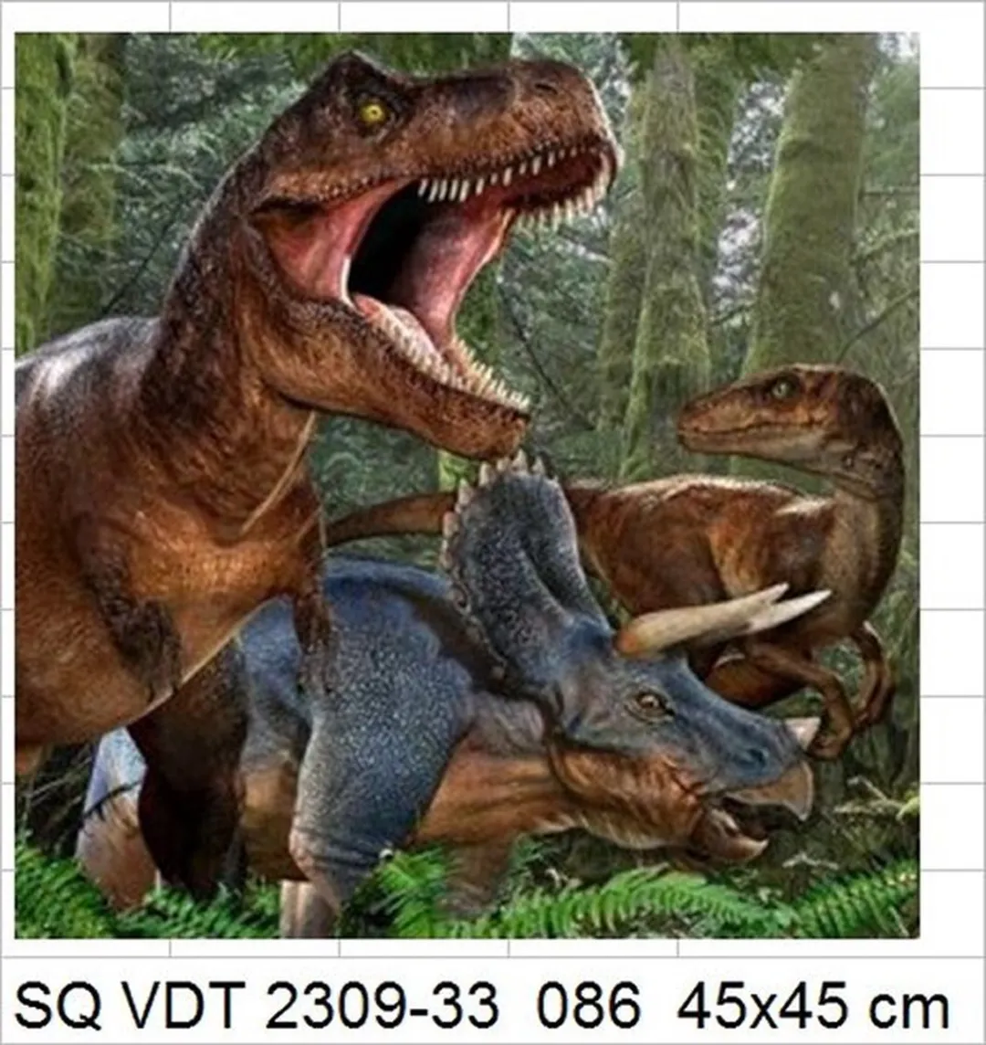 VDTOYS Diamond Painting VDTVA086 Dinosaur 1 - 45x45cm