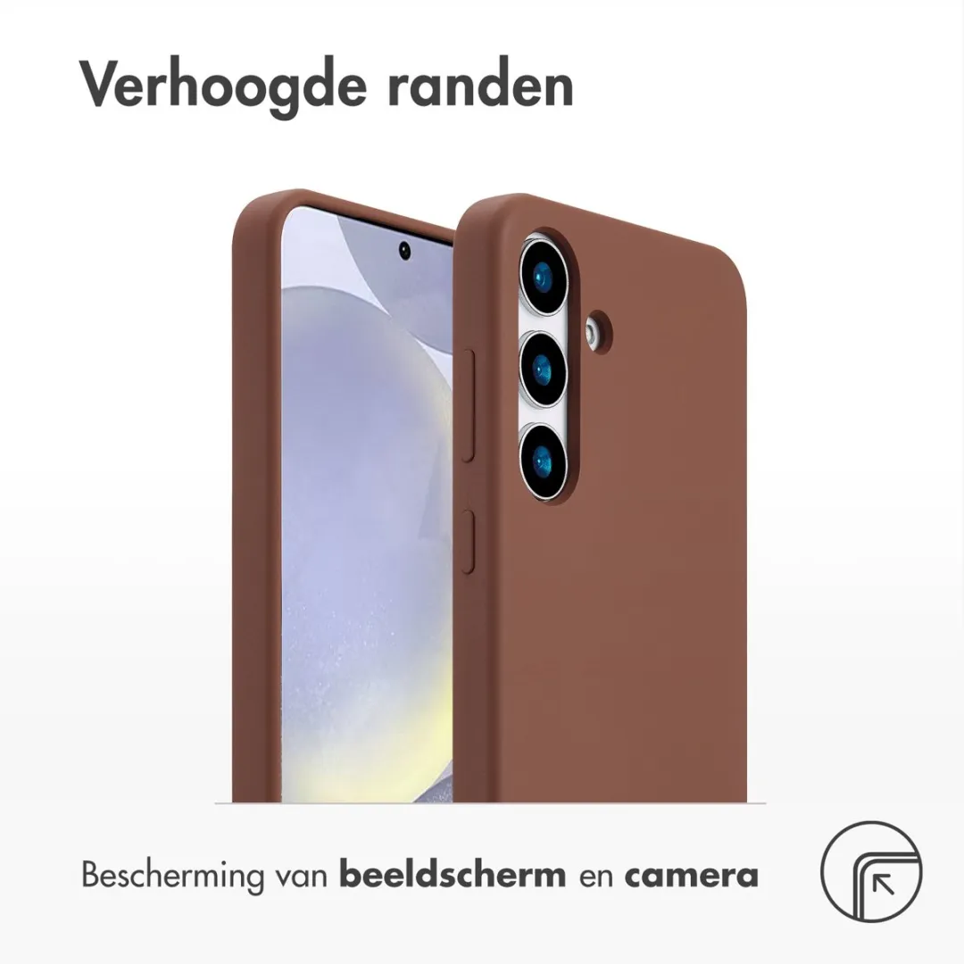 Accezz Hoesje Samsung Galaxy S25 Plus - Liquid Silicone Bruin - MagSafe - afbeelding 6 van 6