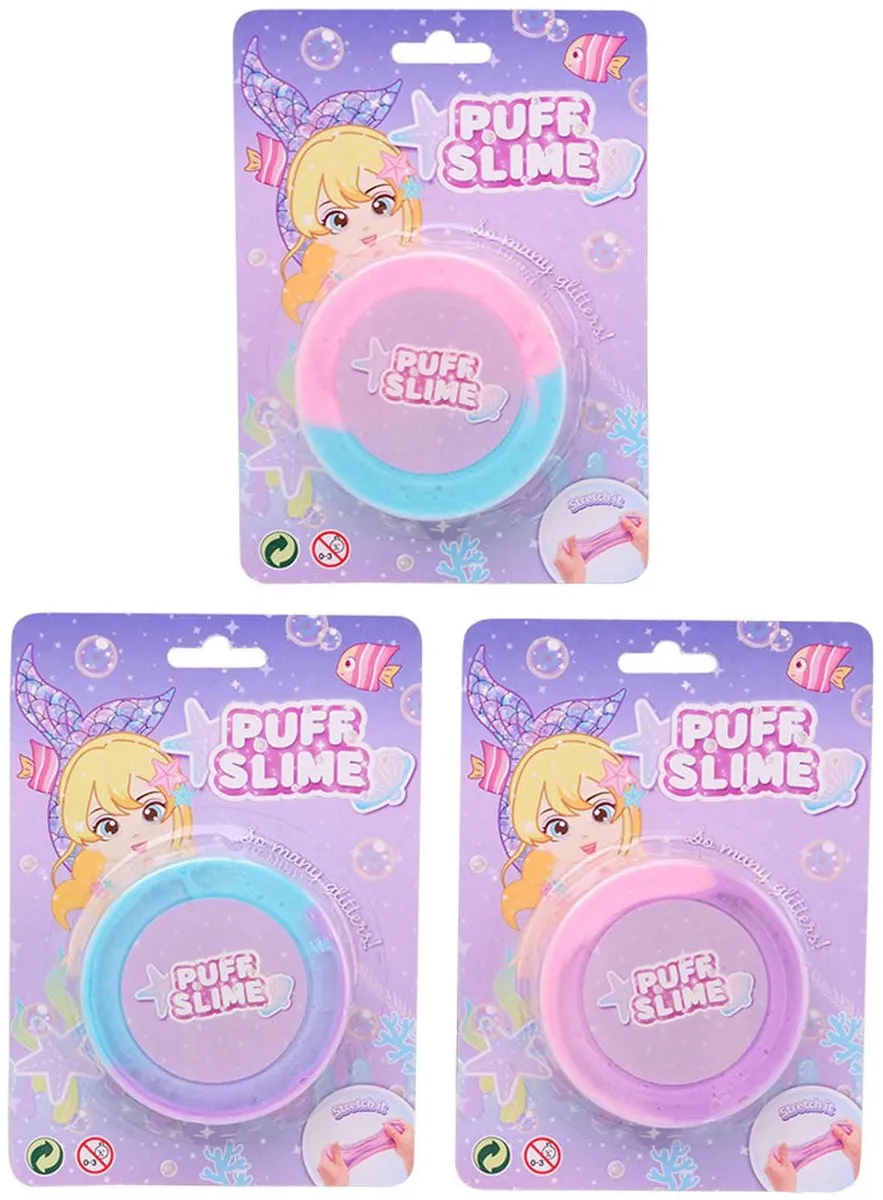 Johntoy Puff Glitter Slijm - 1 Stuk