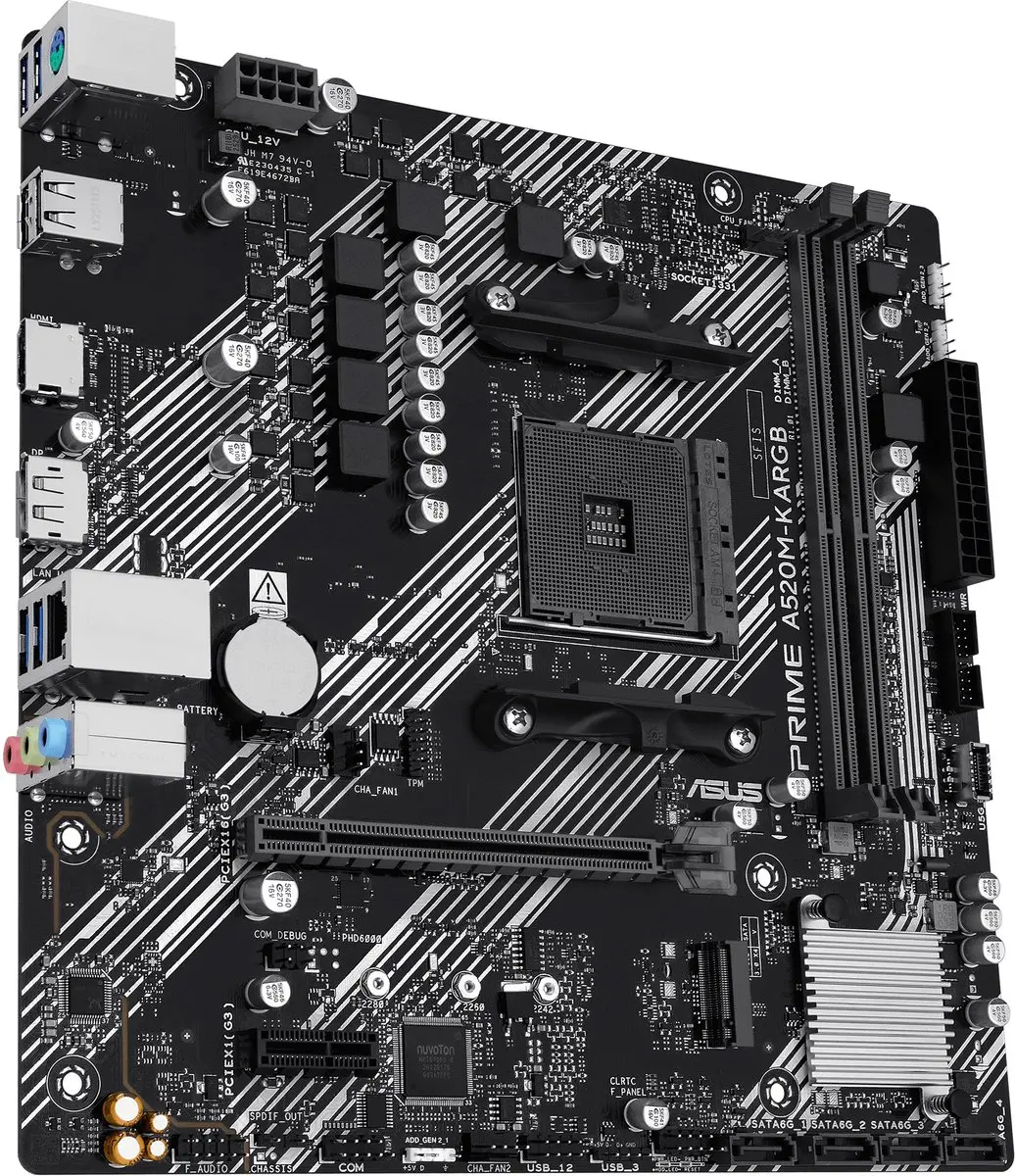ASUS PRIME A520M-K ARGB 90MB1R00-M0EAY0 Moederbord - afbeelding 3 van 6