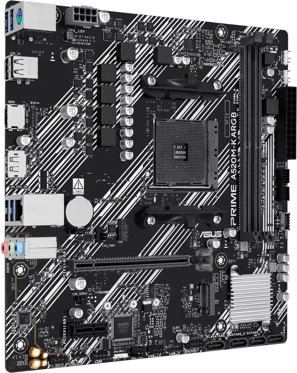 ASUS PRIME A520M-K ARGB 90MB1R00-M0EAY0 Moederbord - afbeelding 6 van 6