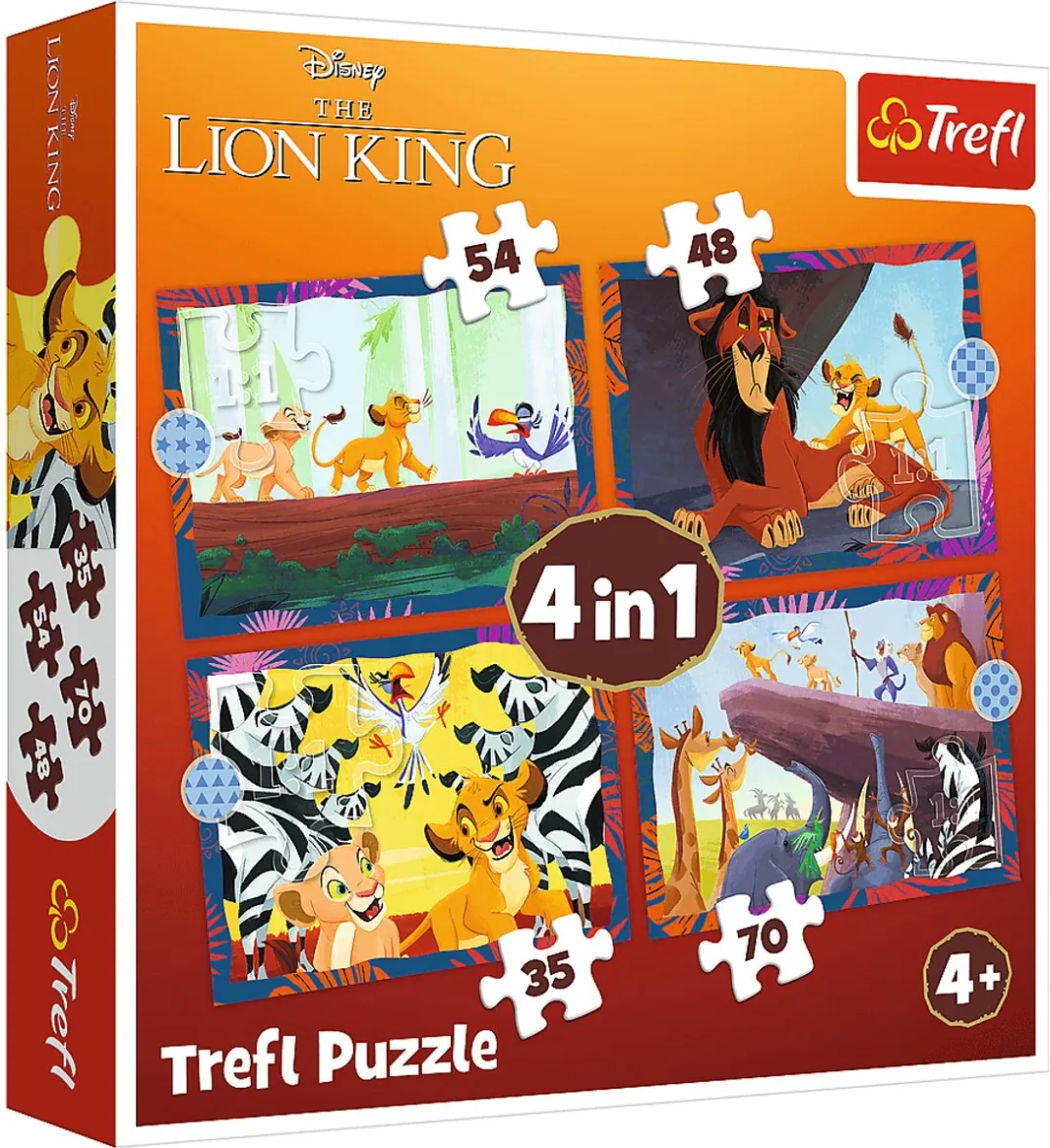 Trefl Brave Lion King Disney Puzzelset 70 Stuks