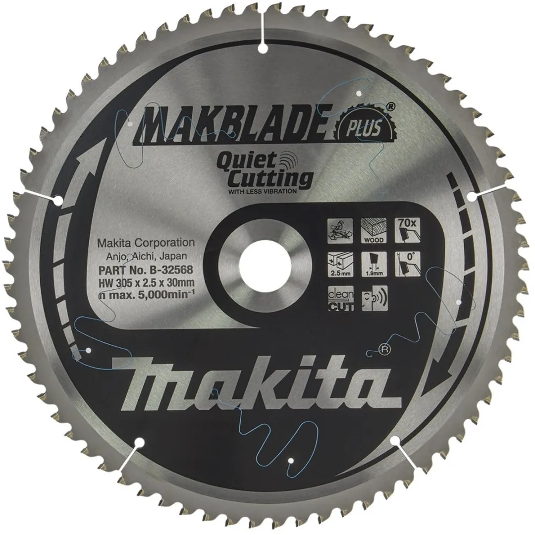 Makita Makblade-Plus Afkortzaagblad 305mm 70T - Hout