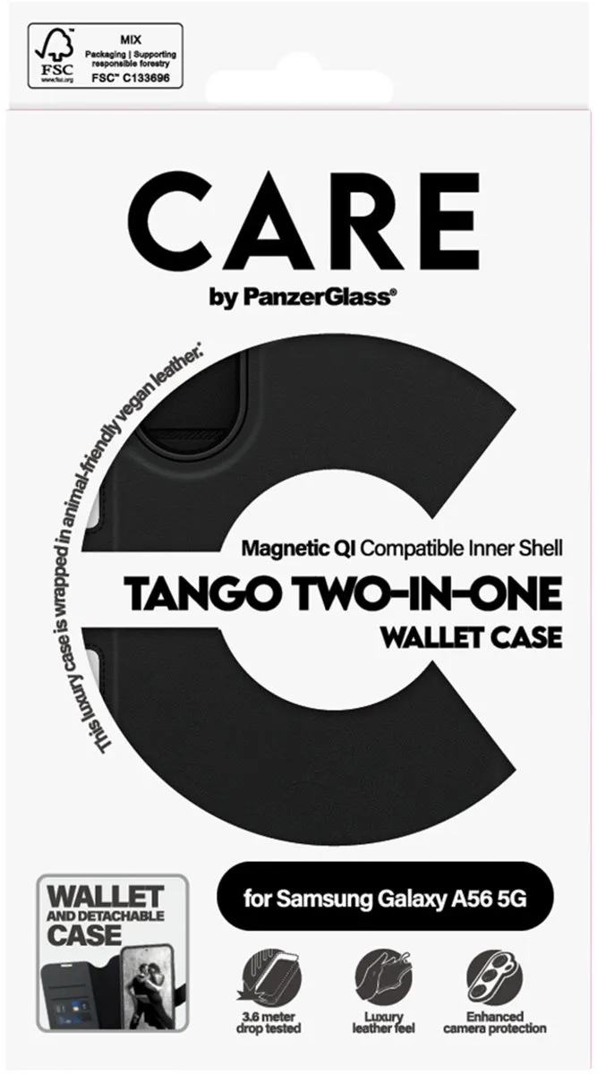 PanzerGlass Tango 2 Wallet Case CRRFTWLG38380 - Samsung Galaxy A56 - Zwart