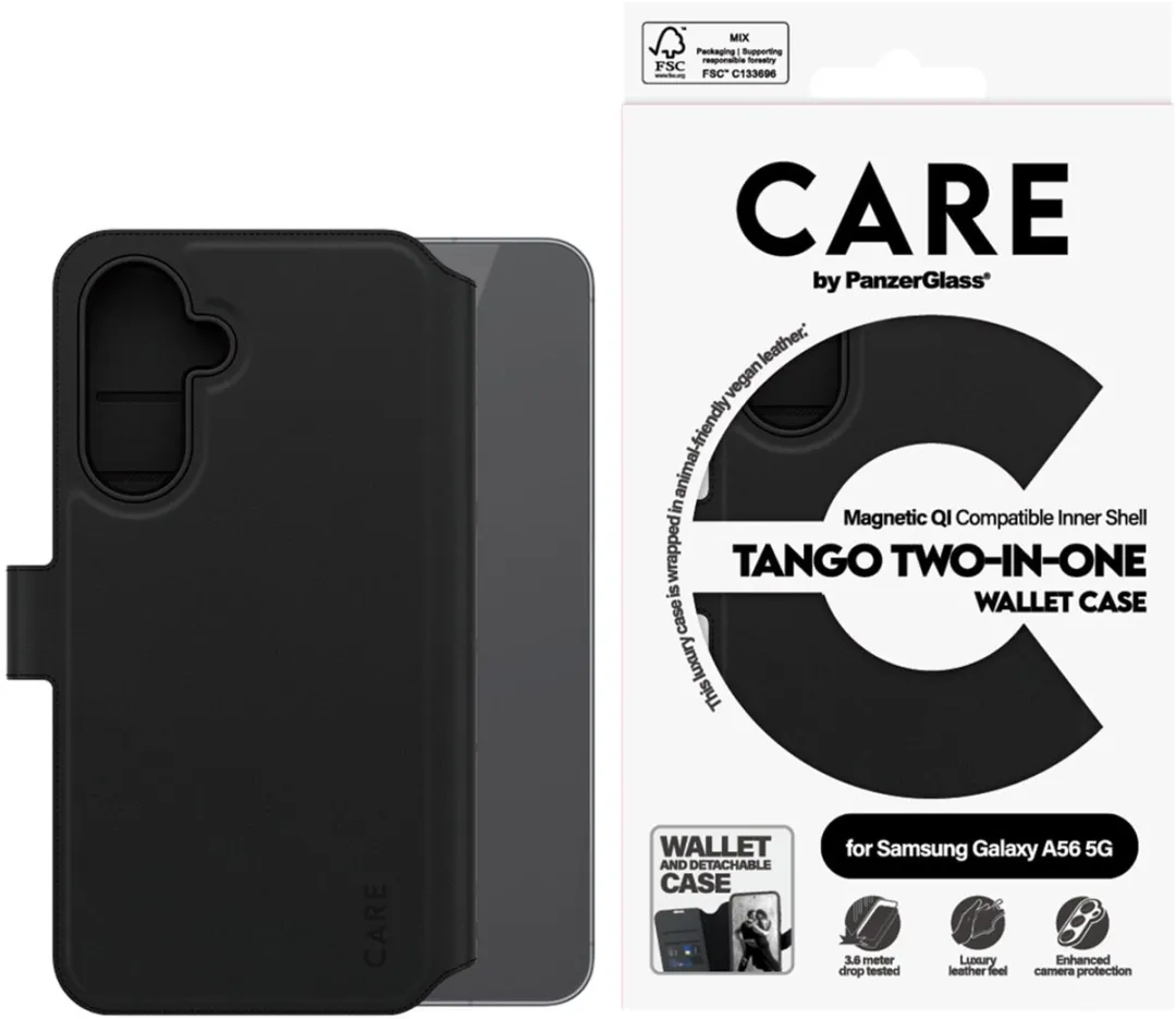 PanzerGlass Tango 2 Wallet Case CRRFTWLG38380 - Samsung Galaxy A56 - Zwart
