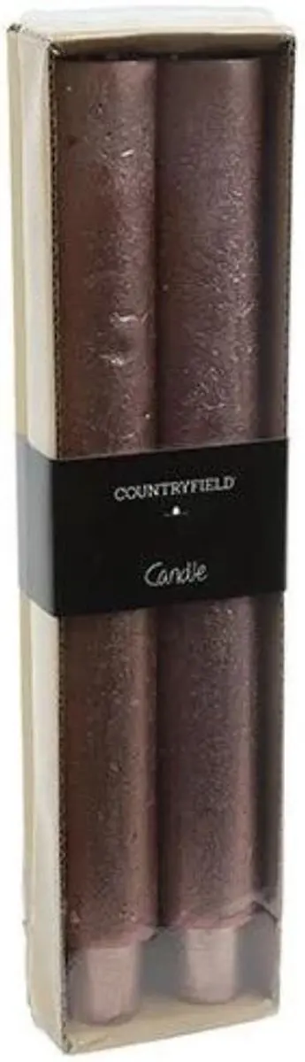 Countryfield Diner Kaars Metallic Koper 25 cm