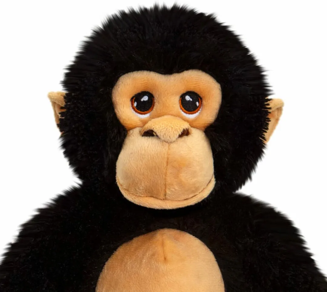Keel Toys Pluche Knuffel Chimpansee - Zwart 38cm
