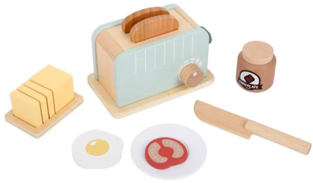 Playing Kids Houten Toaster 10-delig