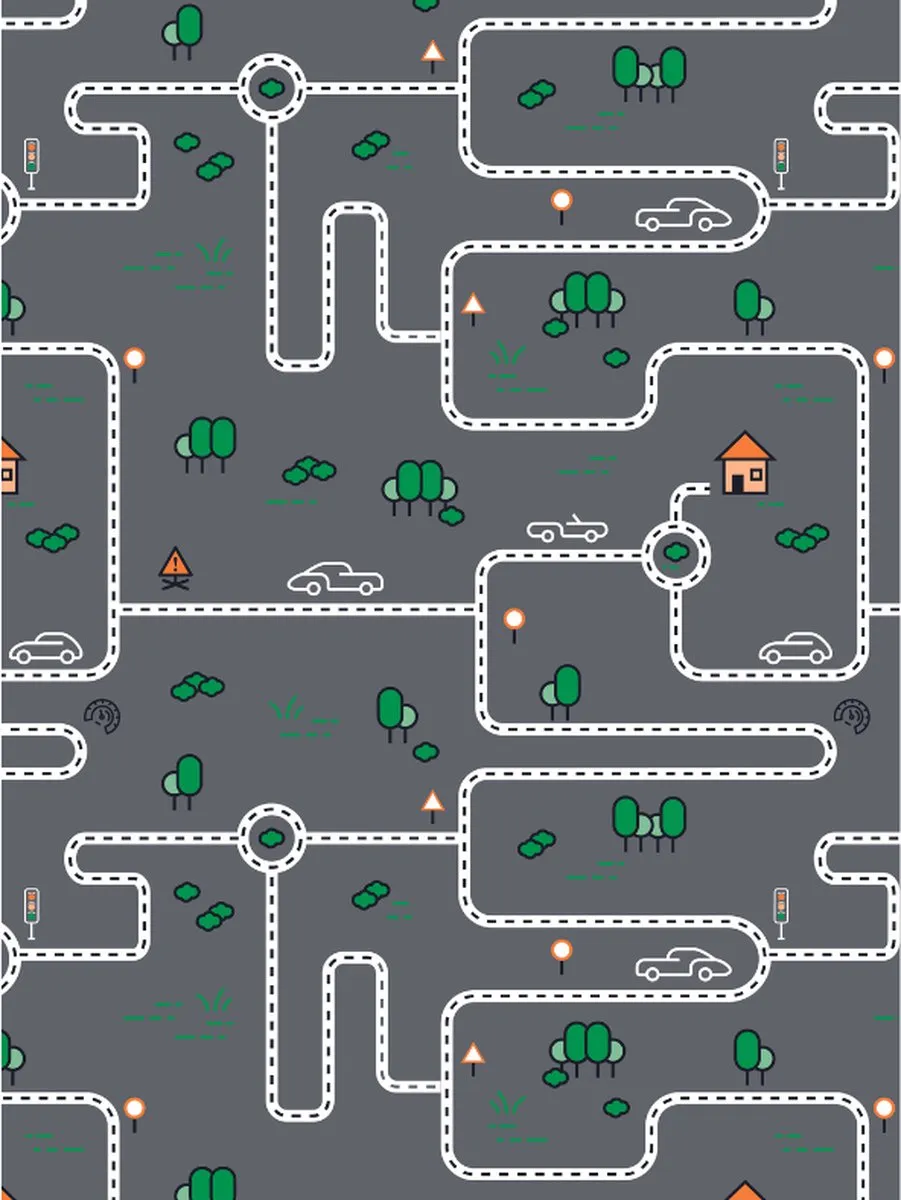 Decopatch Wegen Straten Verkeer Papier A3