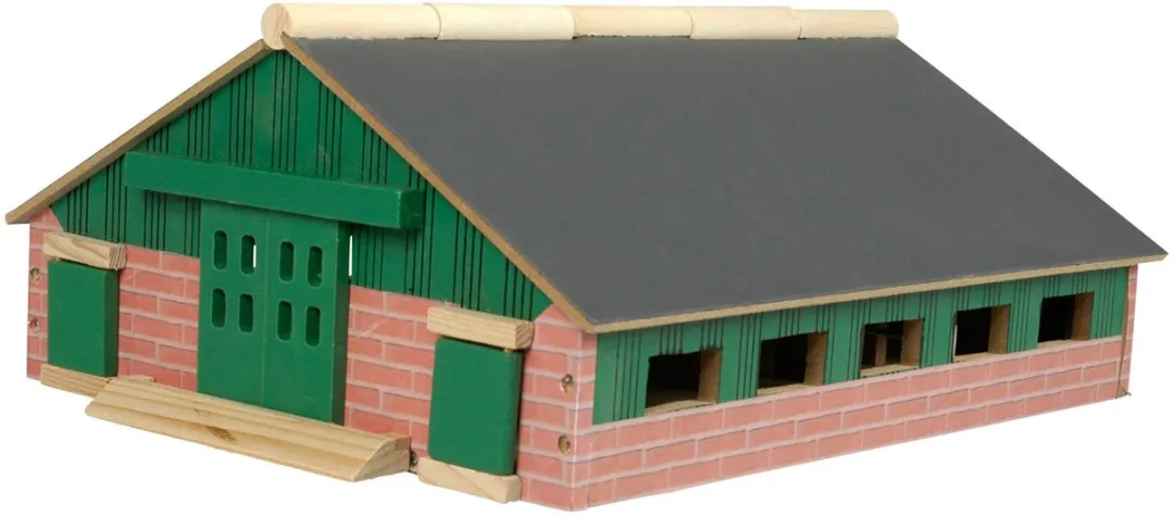 Kids Globe Loopstal Hout 1:87 - Grijs/Groen