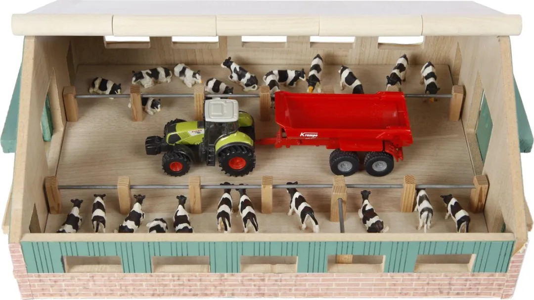 Kids Globe Loopstal Hout 1:87 - Grijs/Groen