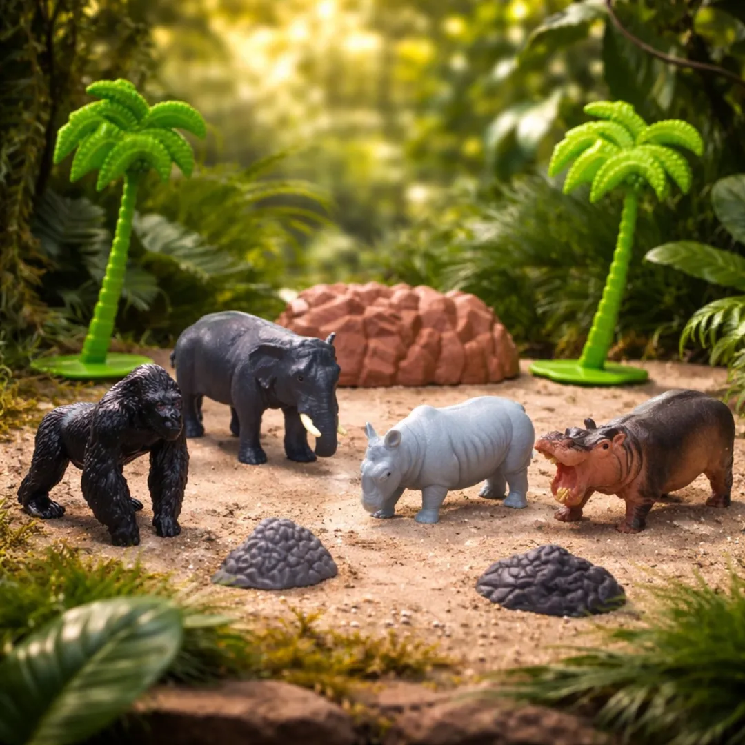 Eddy Toys Wilde Dieren Speelset 9 Stuks - Safari Thema