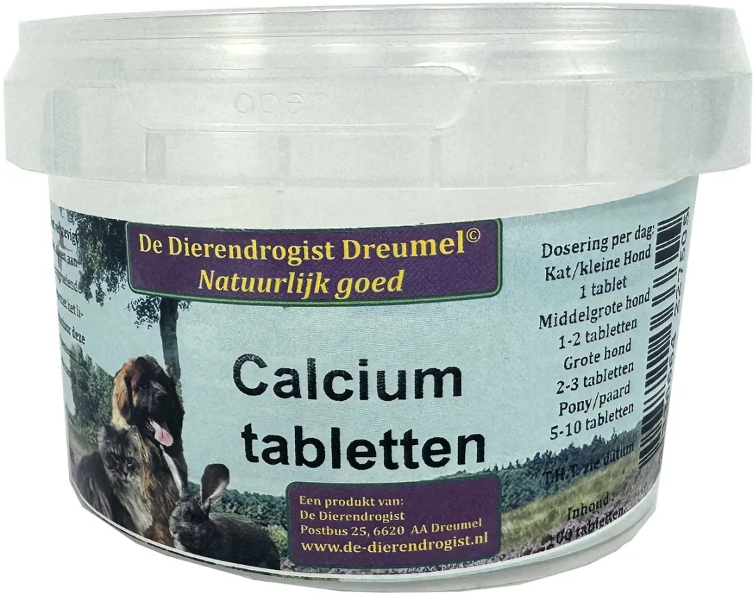 Dierendrogist Calcium Tabletten 100 Stuks
