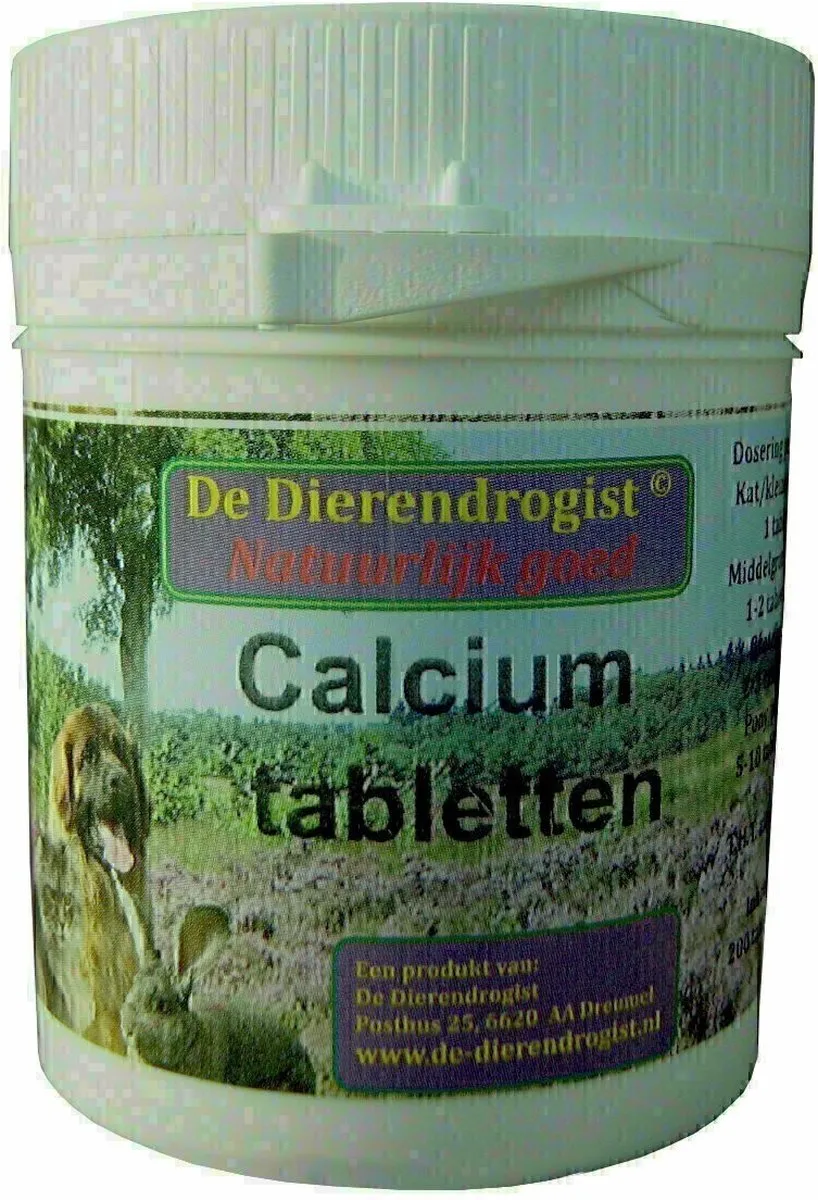 Dierendrogist Calcium Tabletten 100 Stuks