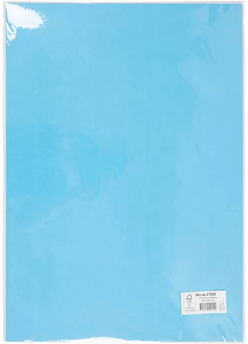 Creativ Company Blauw A2 Karton 180g - 10 Vellen - afbeelding 2 van 3