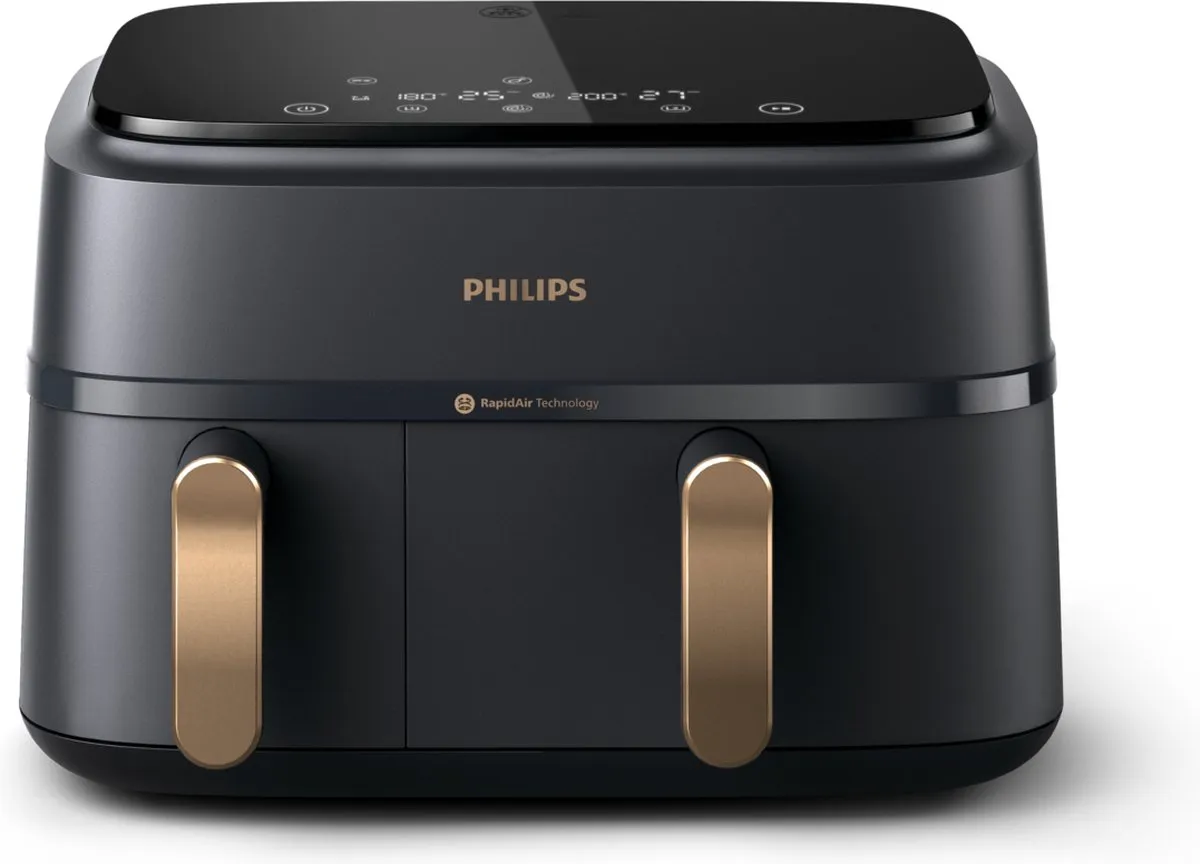 Philips 3000 Serie NA352/04 Airfryer 9L - Zwart/Koper