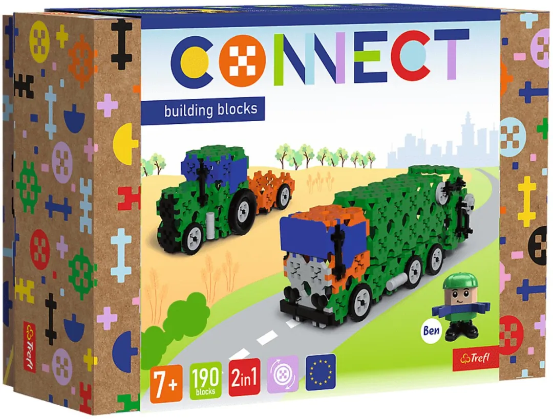 Trefl Vuilniswagen & Tractor Multicolor
