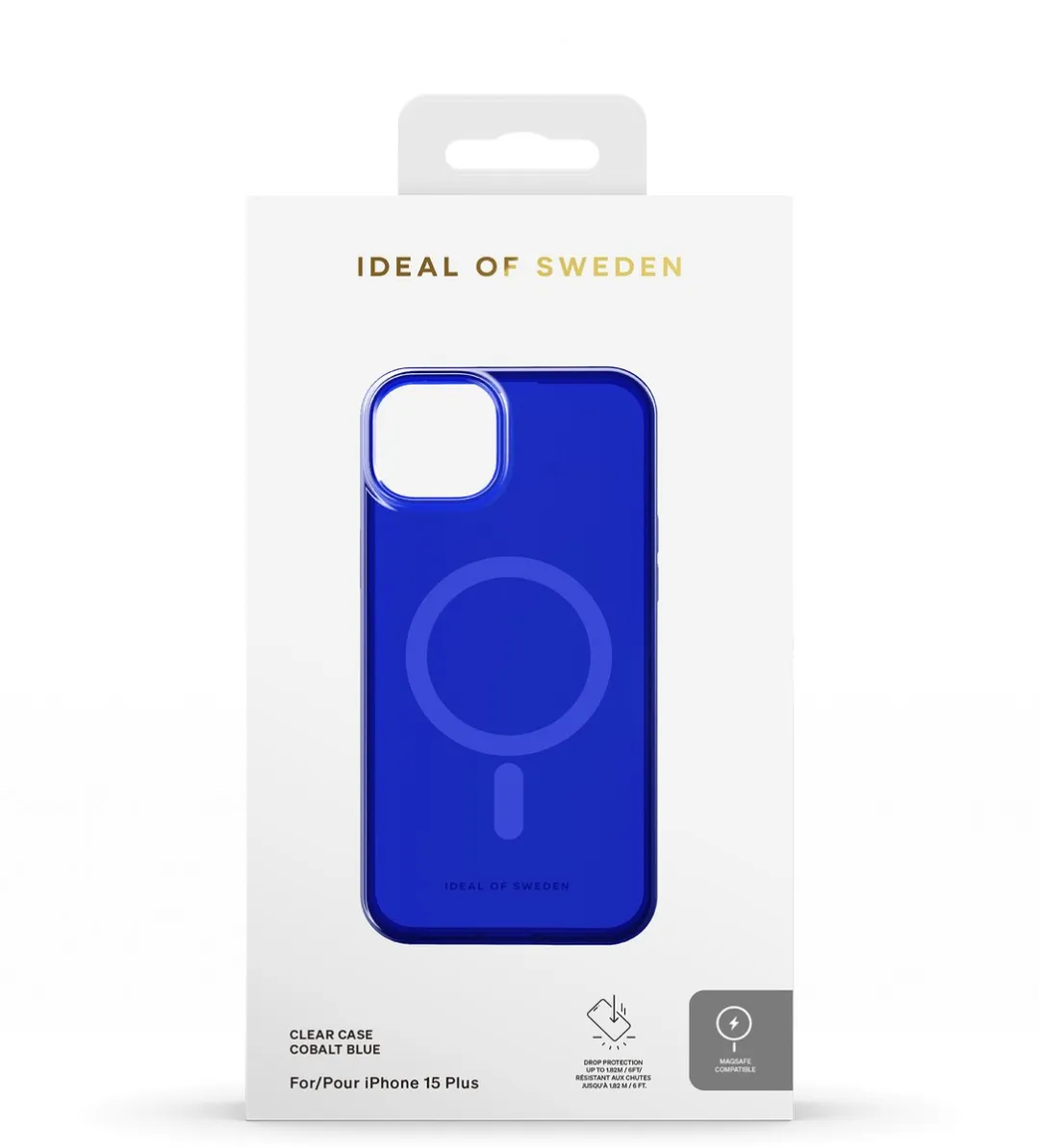 iDeal of Sweden Clear Case MagSafe iPhone 15 Plus - Cobalt Blue