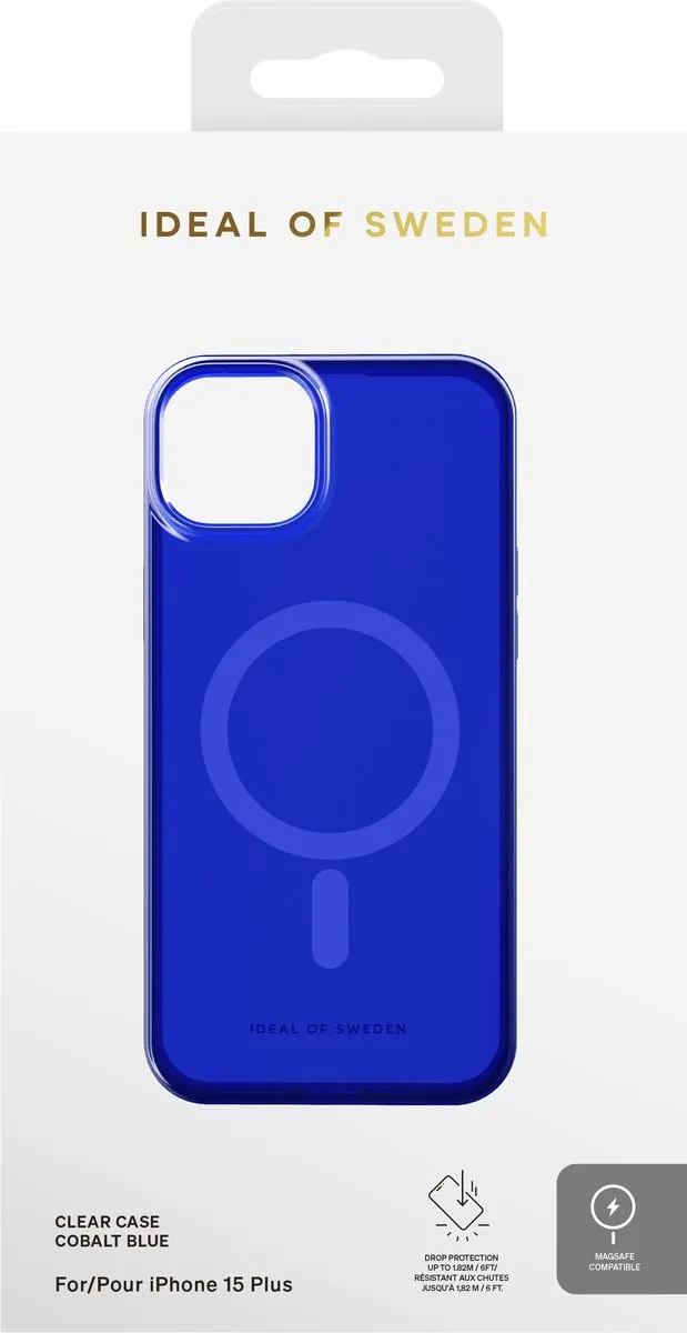iDeal of Sweden Clear Case MagSafe iPhone 15 Plus - Cobalt Blue