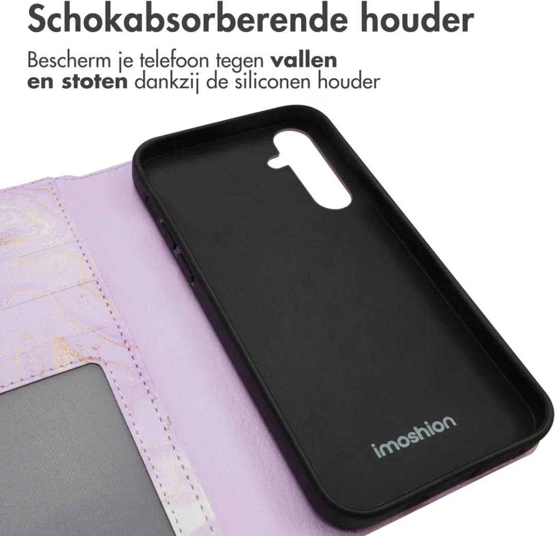Imoshion Hoesje Samsung Galaxy A55 Purple Marble - 3 Pasjes