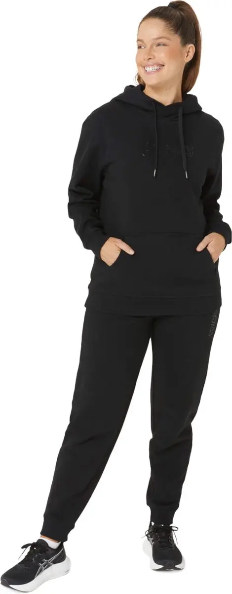 ASICS Logo Overhead Hoodie Dames - Zwart - afbeelding 6 van 6