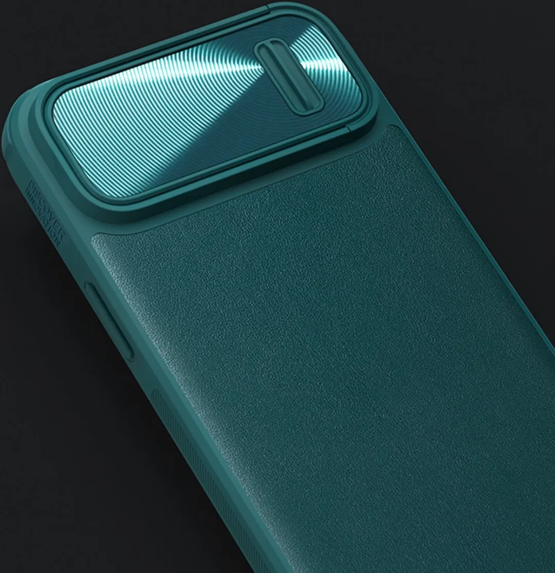 Nillkin CamShield Leather S Hoesje iPhone 14 Plus - Blauw - afbeelding 2 van 6