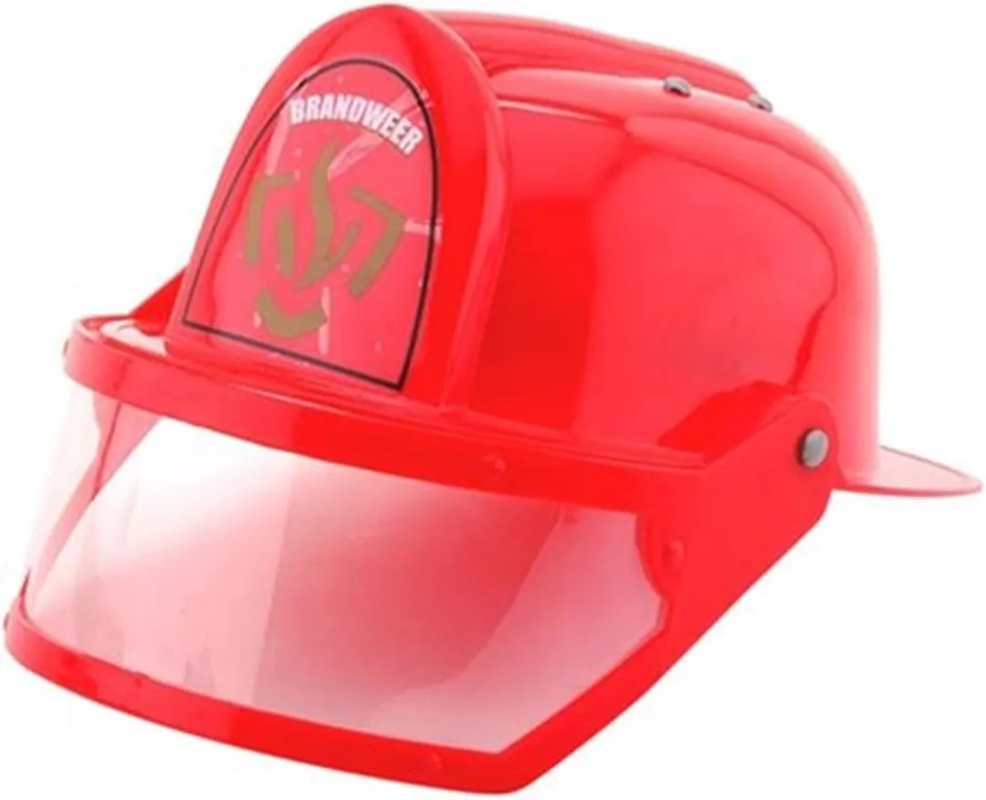 Johntoy Brandweerhelm met vizier - Rood