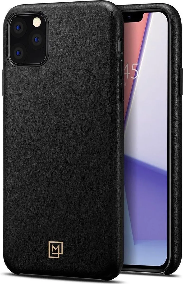 Spigen La Manon Calin Lederen Hoes iPhone 11 Pro Max 075CS27064 - Zwart