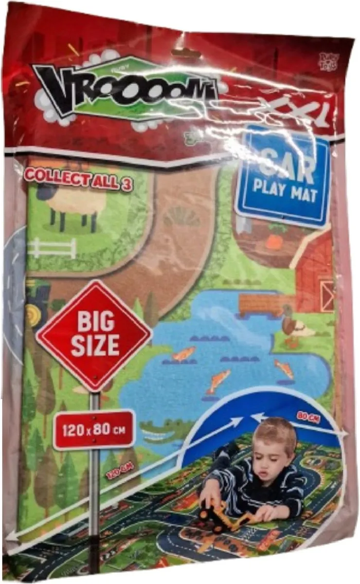 Kinder speelmat boerderij - 120 x 80 cm