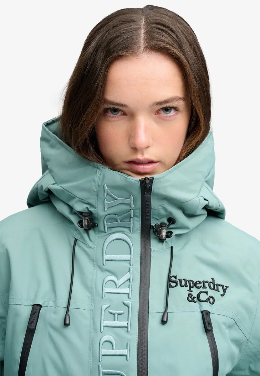 Superdry Ultimate Freestyle Dames Ski Jas - Fossil Green M - afbeelding 5 van 6