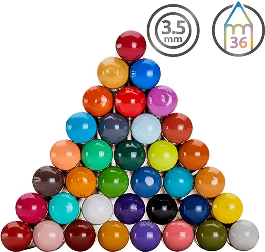 Derwent Chromaflow Kleurpotloden - Assortiment in blik - 3.5mm - 36 stuks