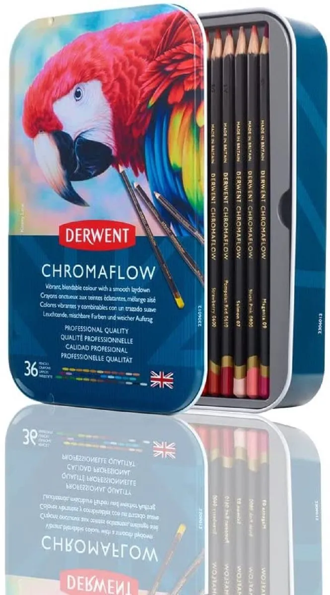 Derwent Chromaflow Kleurpotloden - Assortiment in blik - 3.5mm - 36 stuks
