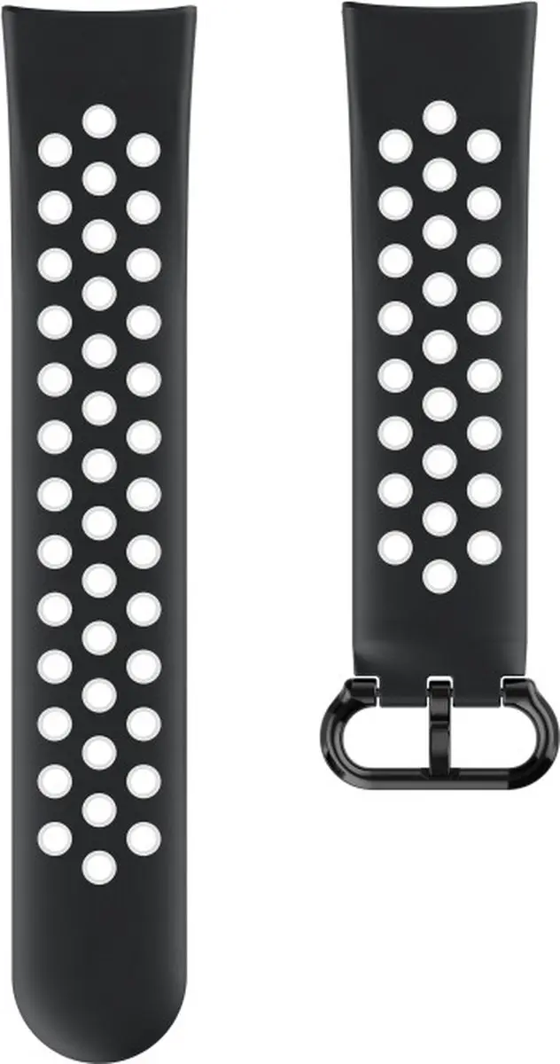 Hama Sportpolsband Voor Fitbit Versa3/Sense Ademend Universeel Zwart/grijs