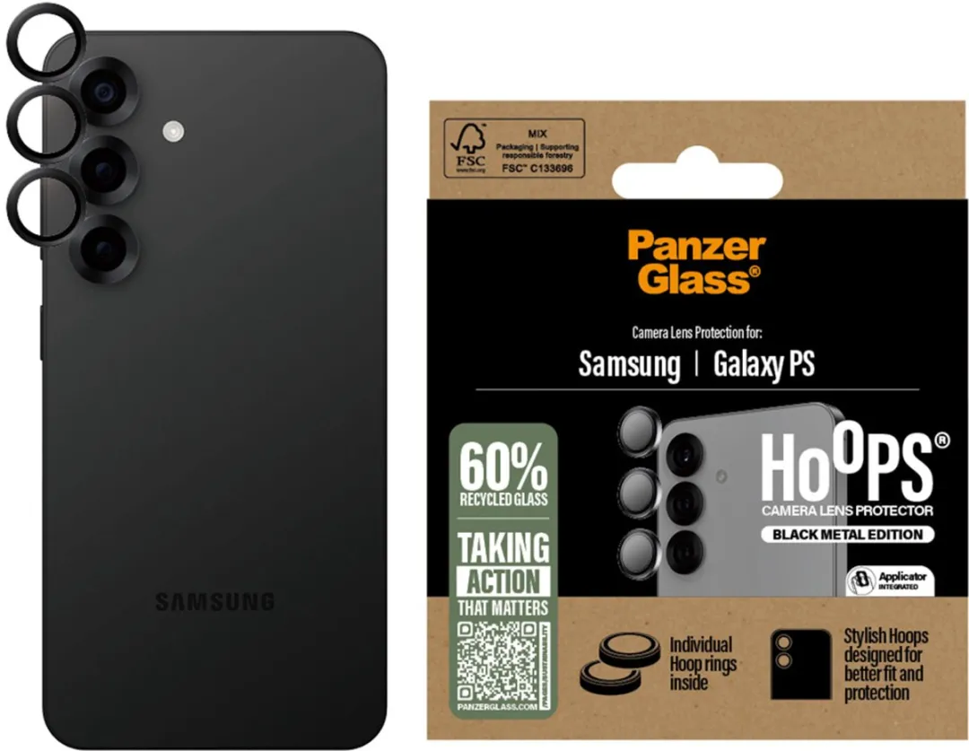 PanzerGlass PG48080 Camera Lens Protector - Samsung Galaxy S25 Edge - Zwart