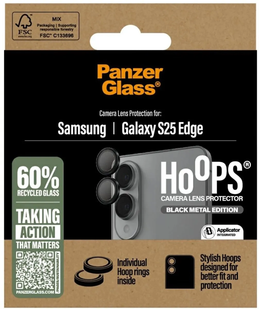 PanzerGlass PG48080 Camera Lens Protector - Samsung Galaxy S25 Edge - Zwart