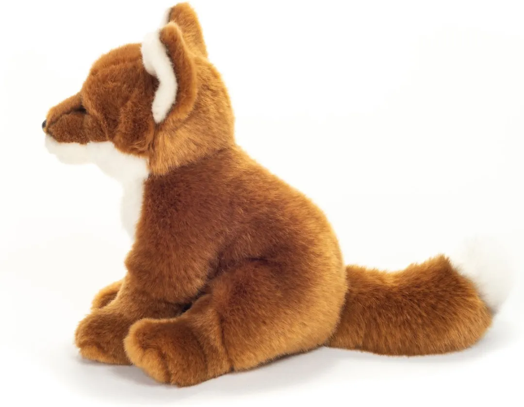 Hermann Teddy Knuffeldier Vos - zachte pluche stof - premium kwaliteit knuffel - rood - 20 cm - bosdier