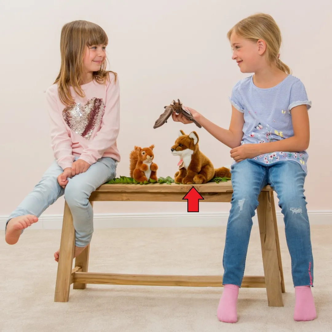 Hermann Teddy Knuffeldier Vos - zachte pluche stof - premium kwaliteit knuffel - rood - 20 cm - bosdier