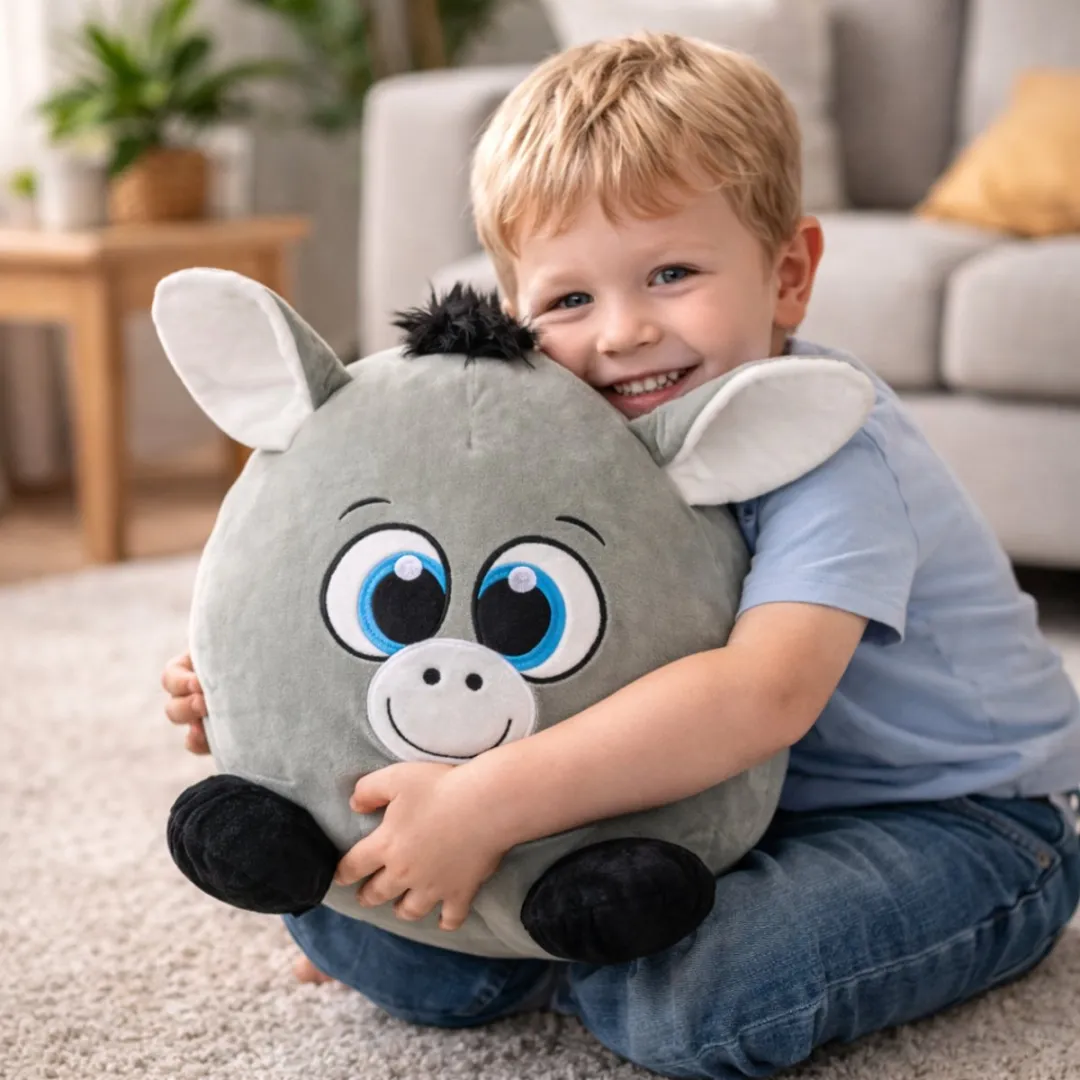 Eddy Toys Pluche Ezel Knuffel 40cm - Grijs