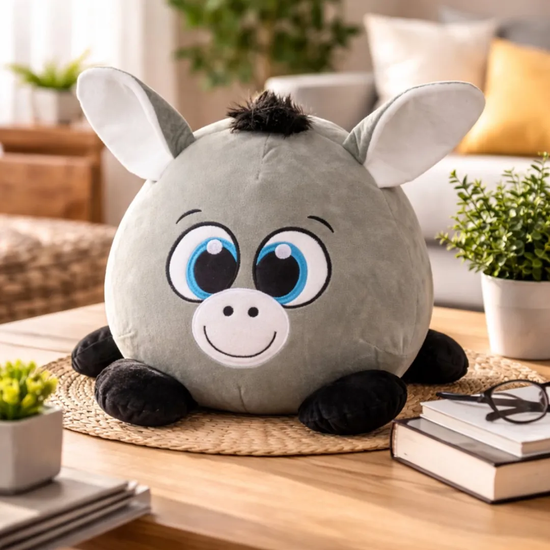 Eddy Toys Pluche Ezel Knuffel 40cm - Grijs